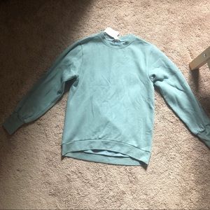 New H&M Crew Neck Sweatshirt in Turquoise / Aqua